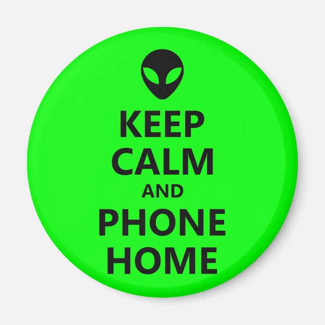 Aimant Green Keep Calme et téléphone Accueil (Devant)