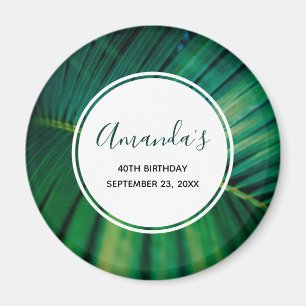 Aimant Green Leaf Forêt tropicale Nature Photo Anniversai