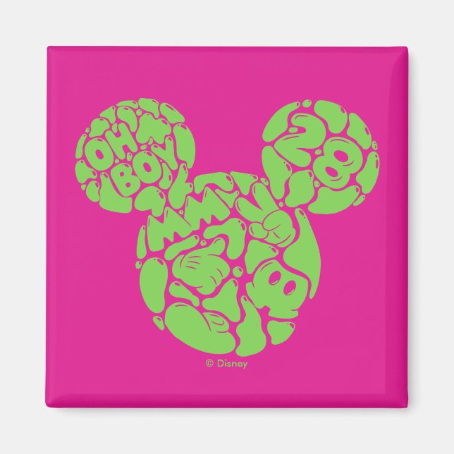 Aimant Green Mickey Mouse Liquid Icon (Devant)