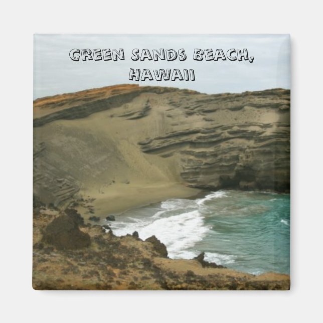 Aimant Green Sands Beach Hawaii (Devant)