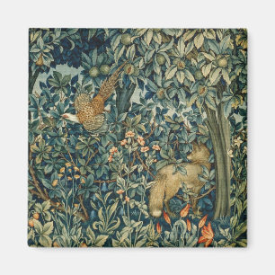 Aimant GREENERY, FOREST ANIMALS Pheasant, Fox, Green Flor