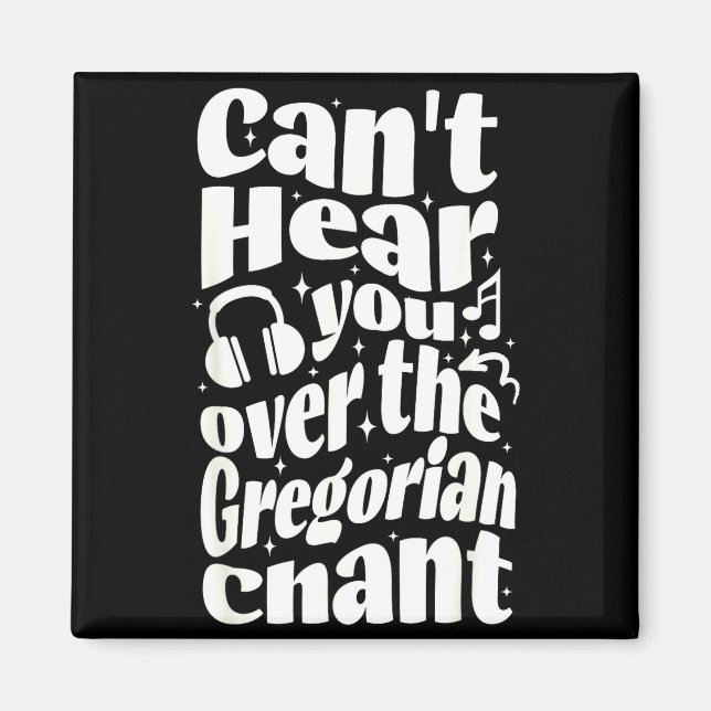 Aimant Gregorian Chant Funny Catholic Traditional Latin M (Devant)