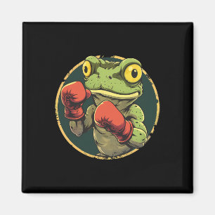 Aimant Grenouille de boxe avec gants de boxe Kickboxing D