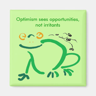 Aimant Grenouille et mouches optimistes