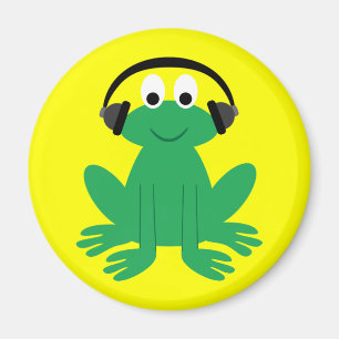 Aimant Grenouille mignonne de bande dessinée avec