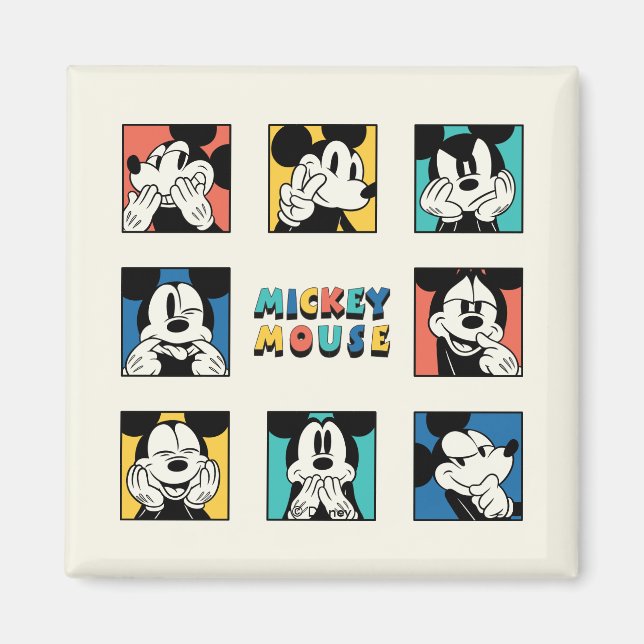 Aimant Grille de souris couleur Mickey (Devant)