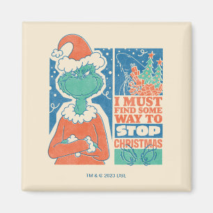 Aimant Grille   Stop Christmas Vintage Graphic