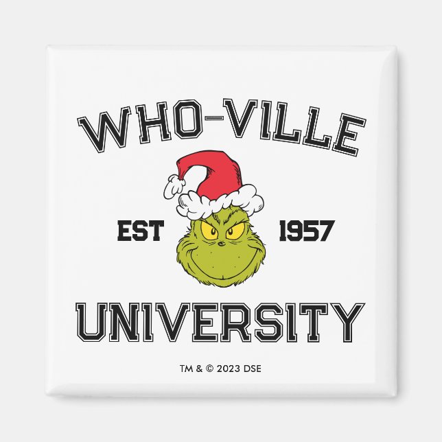 Aimant Grille | Who-ville University Est 1957 (Devant)