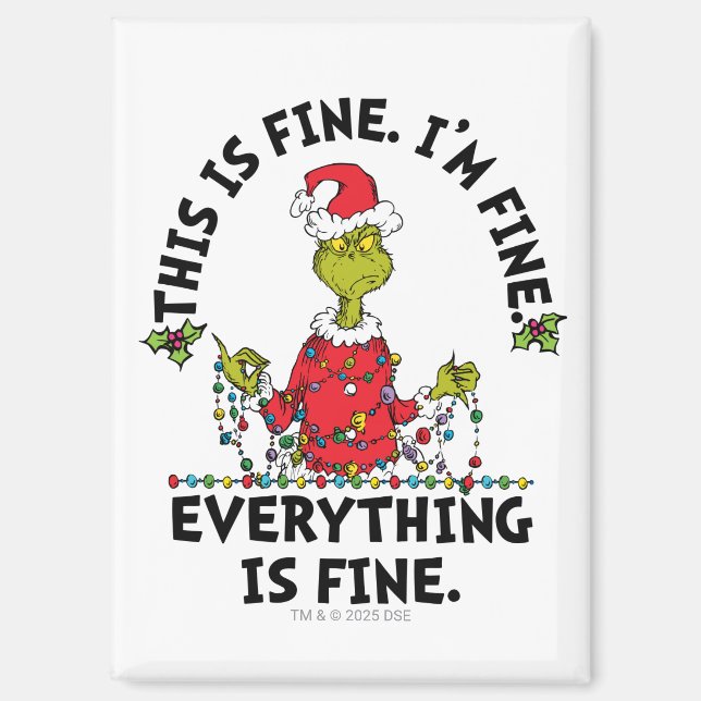 Aimant Grinch | Everything is Fine (Recto)