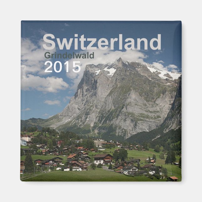 Aimant Grindelwald Suisse Année de changement d'aimant (Devant)