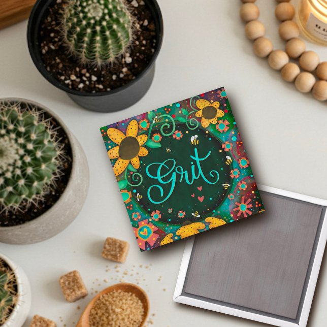 Aimant Grit Bumblebee Coeurs Amusants Inspiritisme Floral (Créateur téléchargé)