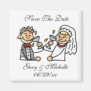 Aimant Groom Mariage Réception Toast Enregistrer Les Date