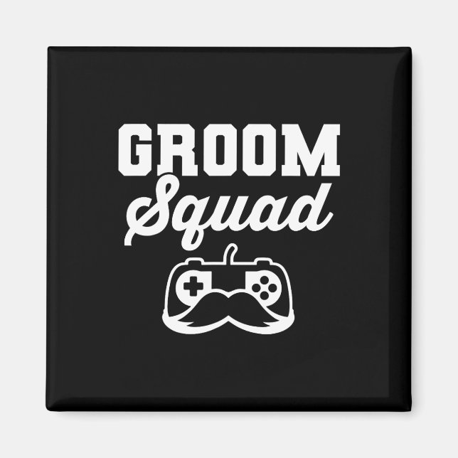 Aimant Groom Squad Bachelor Party Groomsmen Gamer (Devant)