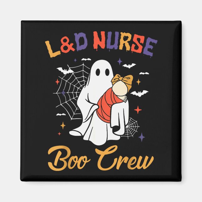 Aimant Groovy L&amp;d Nurse Boo Crew Ghost Halloween Moth (Devant)