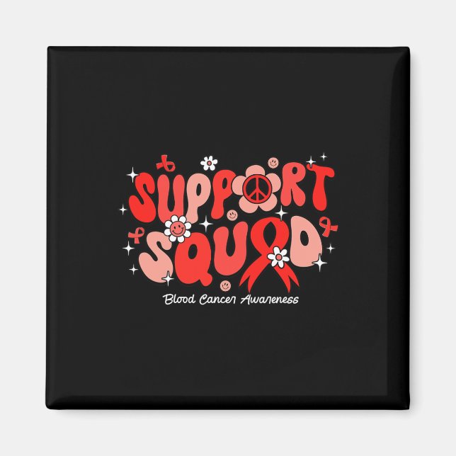 Aimant Groovy Support Squad Ruban Rouge Sensibilisation a (Devant)