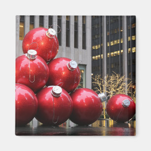 Aimant Gros boules de Noël en New York