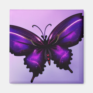 Aimant Gros Papillon pourpre