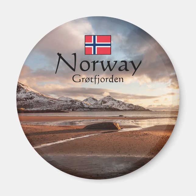 Aimant Grotfjorden Norvège Souvenir (Devant)