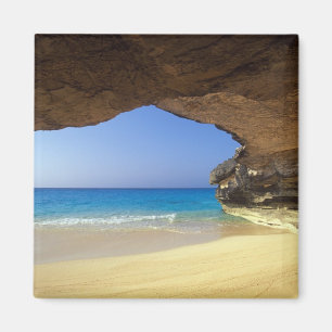 Aimant Grotte à French Bay, île San Salvador,