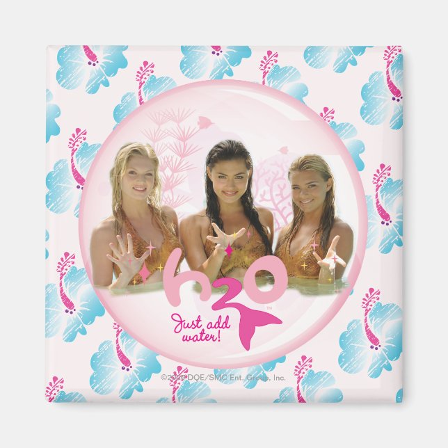 Aimant Groupe dans la bulle rose (Devant)