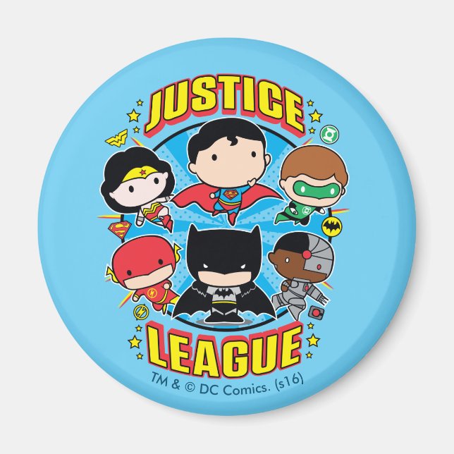 Aimant Groupe de la Ligue de la justice de Chibi (Devant)