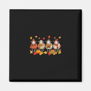 Aimant Groupe de moutons Action de grâce Feuilles d'autom