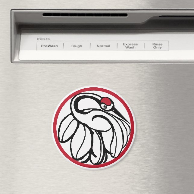 Aimant Grue japonaise Tancho (In Situ (Lave-vaisselle))