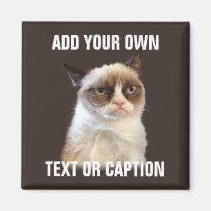 Aimant Grumpy Cat - Ajouter votre propre texte