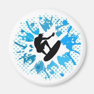 Aimant Grunge surfer