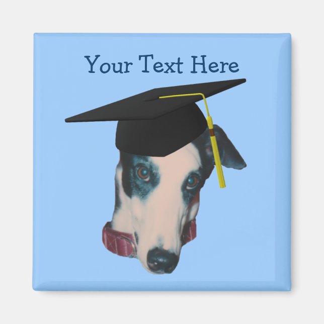 Aimant Gryhound dans le cadre de la graduation Cap Funny  (Devant)