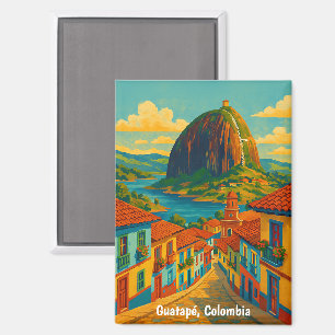Aimant Guatape coloré Rocher El Penol Colombie