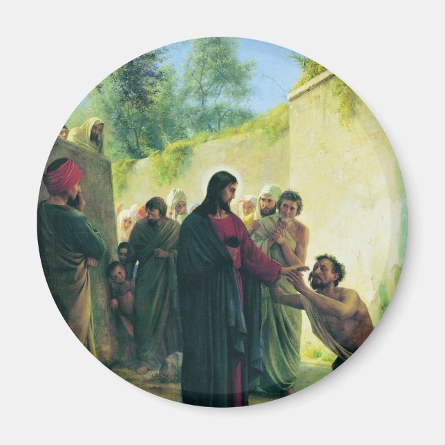 Aimant Guérir l'aveugle par Carl Bloch (Devant)