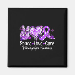 Aimant Guérison Amour Paix Ruban Violet Fibromyalgie Sens