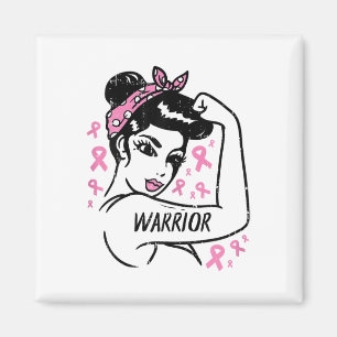 Aimant Guerrier incassable rose Ruban cancer du sein Awar