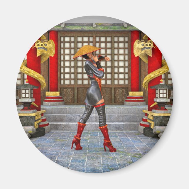 Aimant Guerrière asiatique (Devant)
