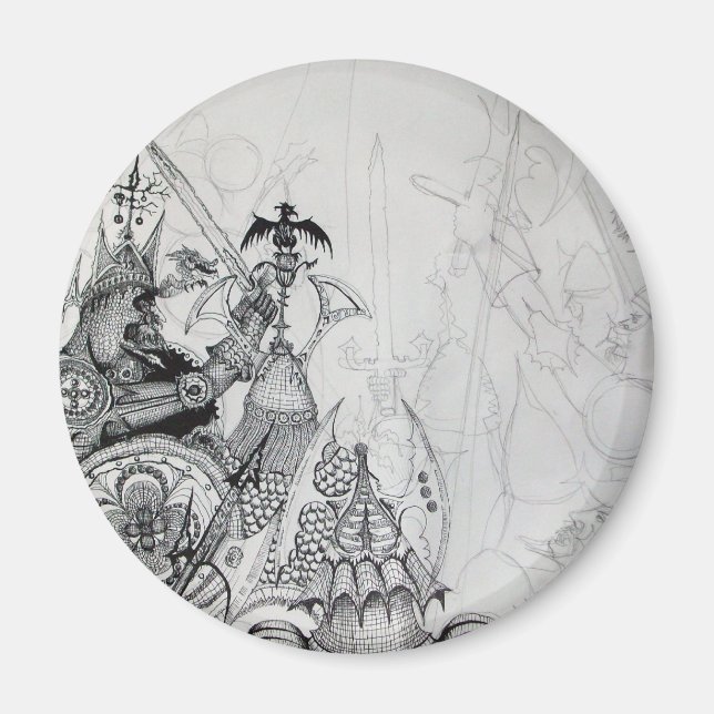 Aimant GUERRIERS GOTHIQUES, Chevaliers barbares, Imaginai (Devant)