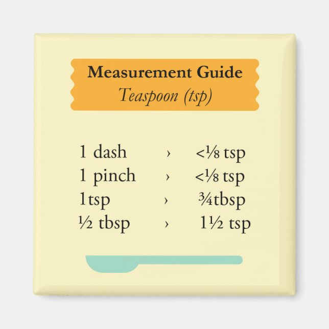 Aimant Guide de mesure des cuisines (Devant)