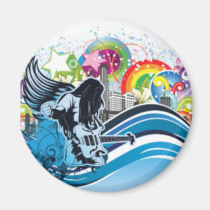 Aimant Guitar Player ~ Rock Heavy Metal Band Music