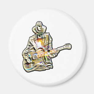 Aimant Guitare Blues Mann