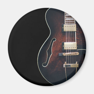Aimant Guitare Électrique Sur Fond Noir