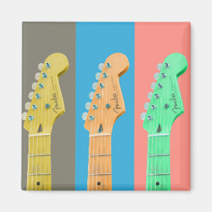 Aimant Guitare pastel colorée musique de fille