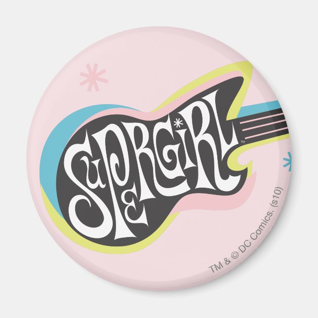 Aimant Guitare supergirl (Devant)