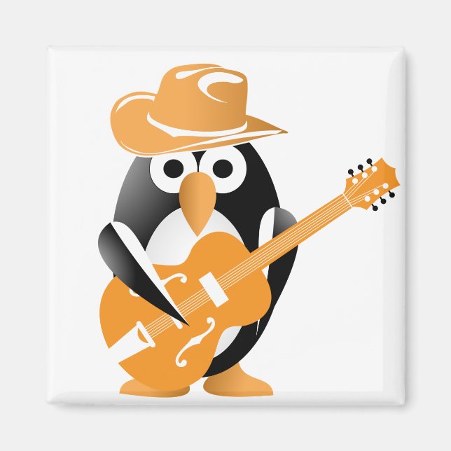 Aimant Guitariste pingouin (Devant)