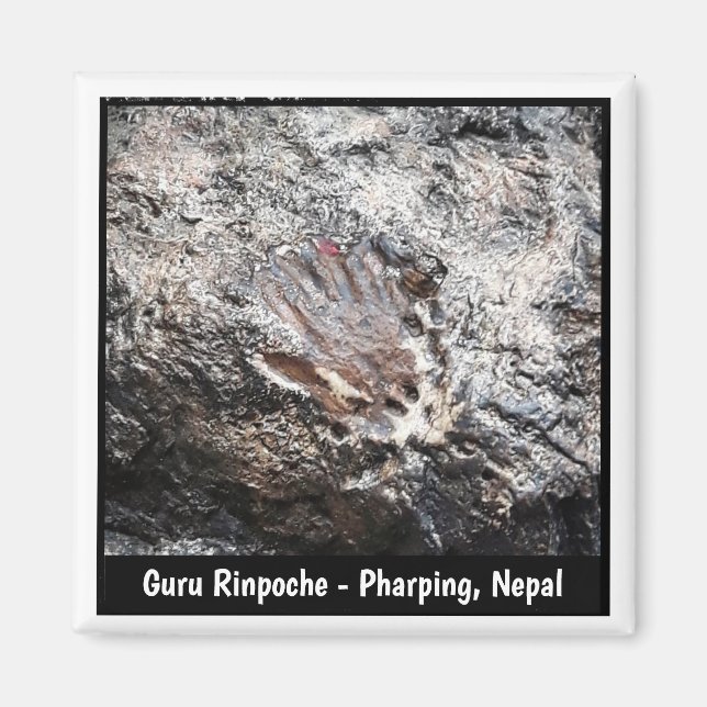 Aimant Guru Rinpoché Empreinte Main, Grotte Pharping - Né (Devant)