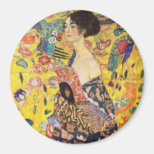 Aimant Gustav Klimt Dame avec éventail