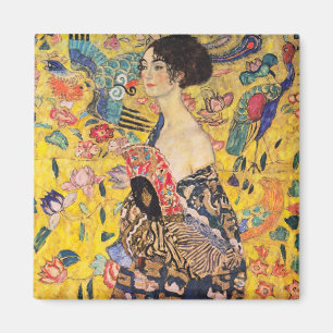 Aimant Gustav Klimt - Dame avec ventilateur