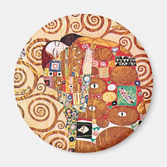 Aimant Gustav Klimt - L'Embrace - Peinture d'Art (Devant)