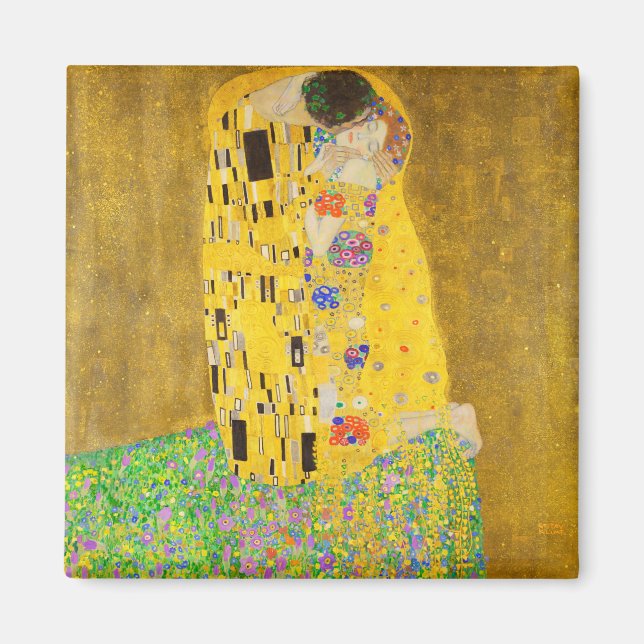 Aimant Gustav Klimt The Kiss Fine Art (Devant)