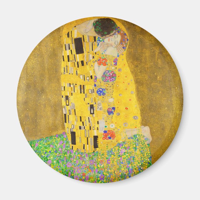 Aimant Gustav Klimt The Kiss Fine Art (Devant)
