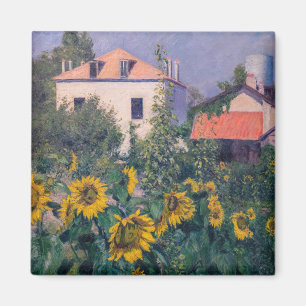Aimant Gustave Caillebotte - Fleurs de soleil, Jardin